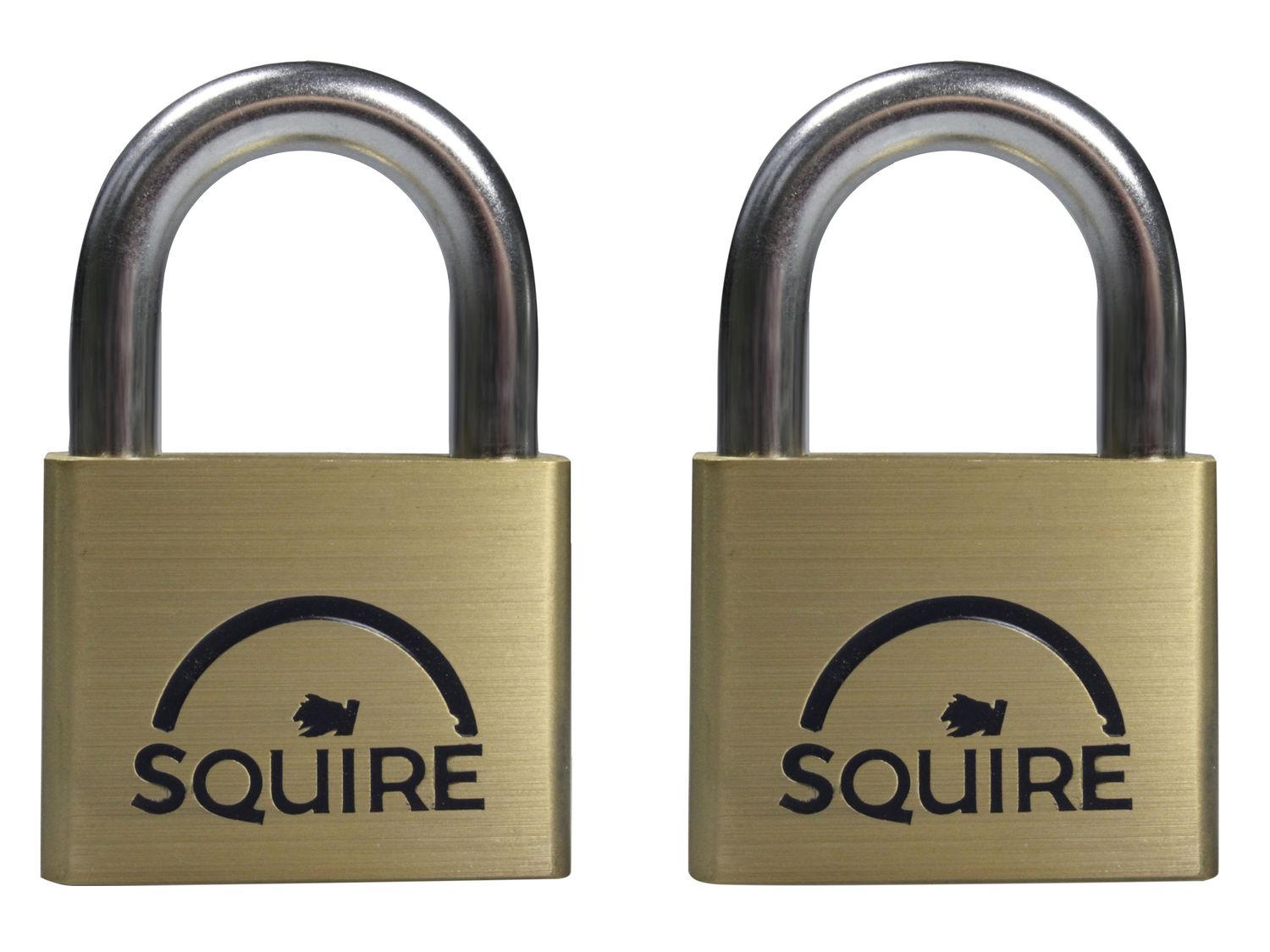 Squire HSQLN4T LN4T Lion Brass Padlocks 5-Pin 40mm Twin Pack (2 x LN4KA)