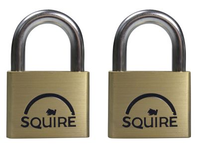 Squire HSQLN4T LN4T Lion Brass Padlocks 5-Pin 40mm Twin Pack (2 x LN4KA)