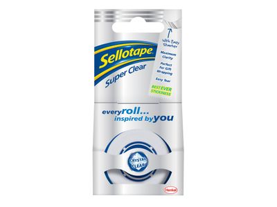 Sellotape SLT1569088 Super Clear Sticky Tape - 1 Roll 18mm x 25m