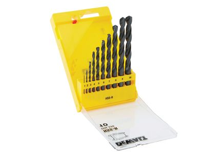 DEWALT DEWDT5911QZ DT5911 HSS-R Jobber Drill Bit Set, 10 Piece