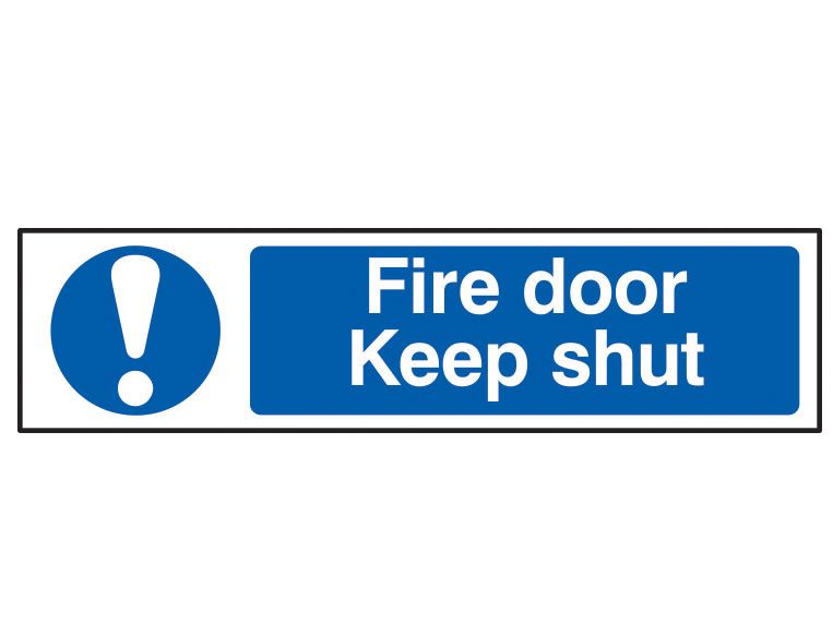 Scan SCA5004 Fire Door Keep Shut - PVC Sign 200 x 50mm
