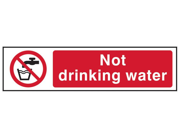Scan SCA5051 Not Drinking Water - PVC Sign 200 x 50mm