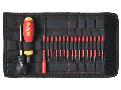 Wiha WHA36791 TorqueVario-S electric Screwdriver Set, 19 Piece