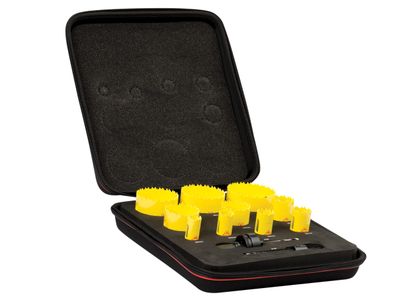 Starrett STRKDC10021 KDC10021 Deep Cut Bi-Metal Deluxe Electrician&#39;s Holesaw Kit, 12 Piece