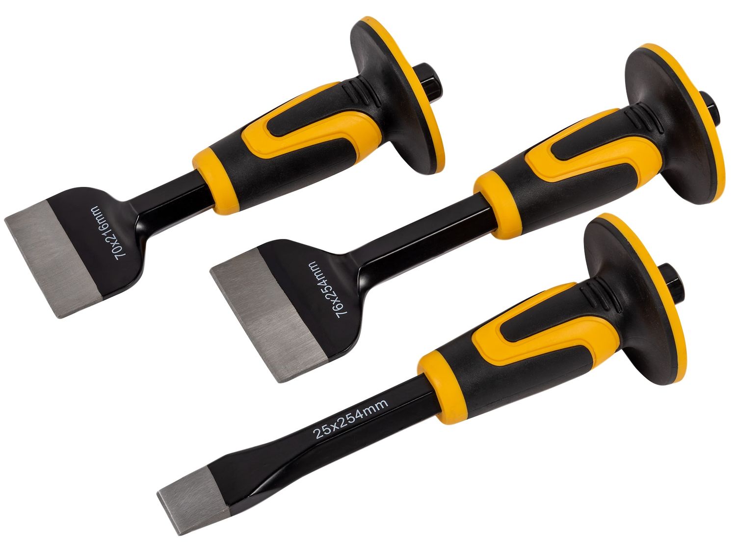 Roughneck ROU31970 Chisel &amp; Bolster Set, 3 Piece