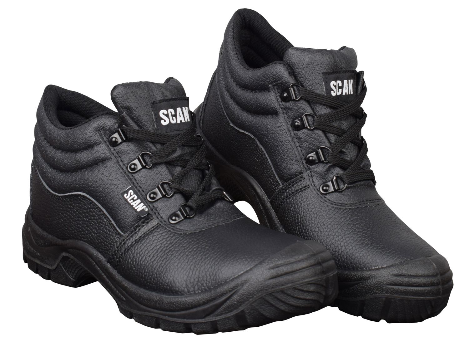 Scan 4 D-Ring Chukka Safety Boots Black UK 10 EUR 44