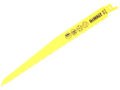 Dewalt DT2349 BiM Recip Blade for Wood with Nails 228mm x 6 TPI 5pk