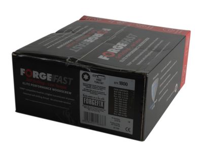 ForgeFix FORFFTPACK ForgeFast Torx Compatible Wood Screw Pack 1800 Piece