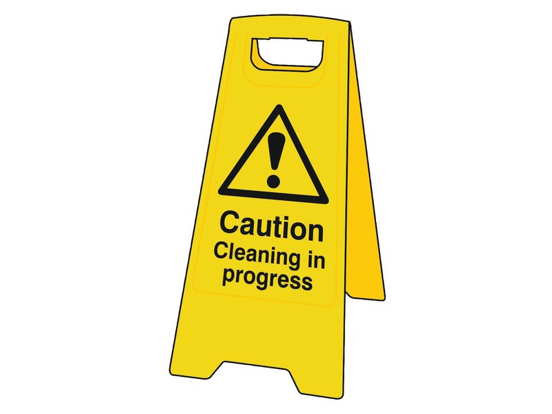 Scan SCA4703 Caution Cleaning In Progress - Heavy Duty 'A' Board
