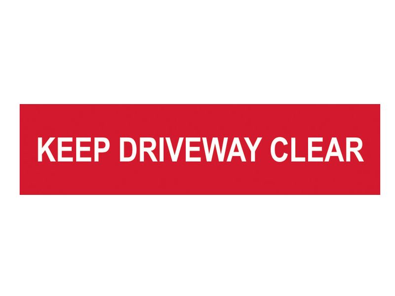 Scan SCA5252 Keep Driveway Clear - PVC Sign 200 x 50mm