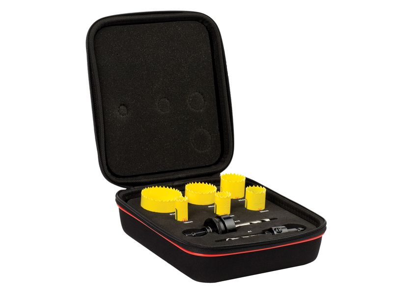 Starrett STRKFC06021 KFC06021 Fast Cut Bi-Metal Electrician's Holesaw Kit, 8 Piece