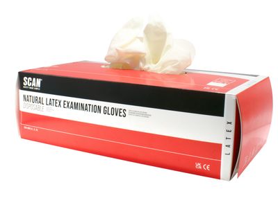 Scan SCAGLOLATEXX Latex Gloves - XL (Box 100)