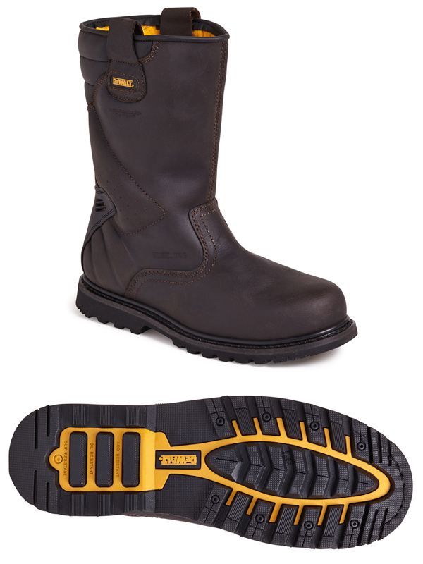 DEWALT DEWRIGGER9 Classic Rigger Safety Boots Brown UK 9 EUR 43
