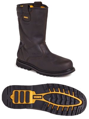 DEWALT DEWRIGGER9 Classic Rigger Safety Boots Brown UK 9 EUR 43