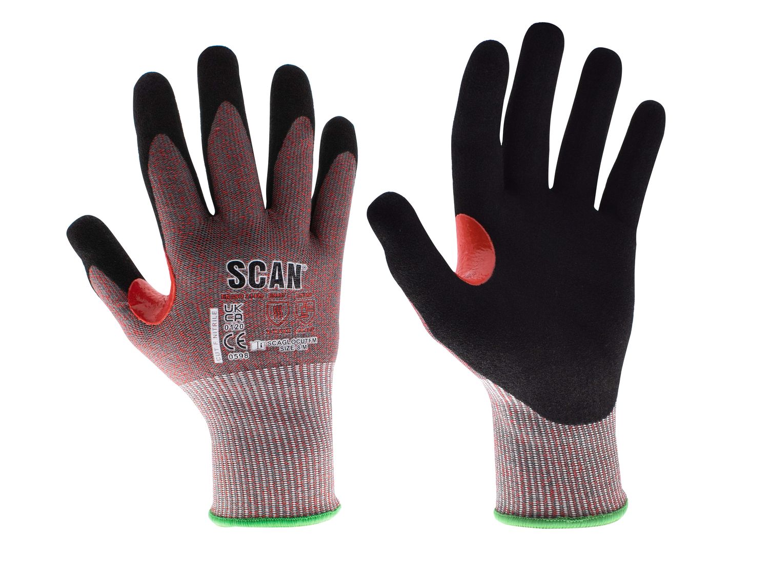 Scan SCAGLOCUTFXL Nitrile Palm Cut F Gloves - XL (Size 10)