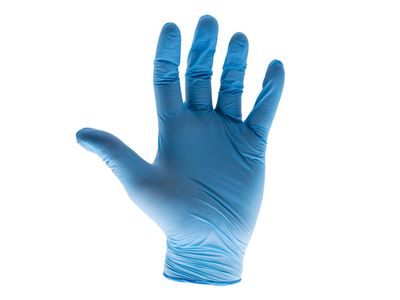 Scan SCAGLODNM Blue Nitrile Disposable Gloves Medium (Box of 100)