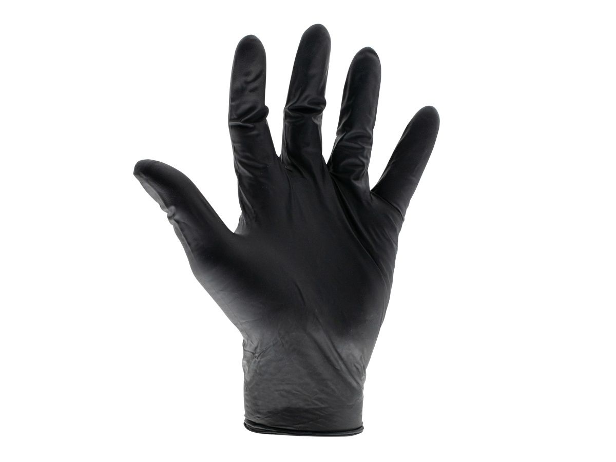 Scan SCAGLODNHDXL Black Heavy-Duty Nitrile Disposable Gloves XL (Box of 100)