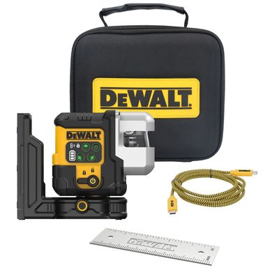 Dewalt DCLE14301 USB 3 x 180 Green Beam Laser
