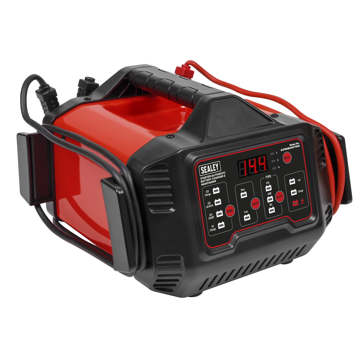 Sealey SUPERBOOST150D 6/12V Automatic Battery Charger &amp; Maintainer 150A Starter/15A