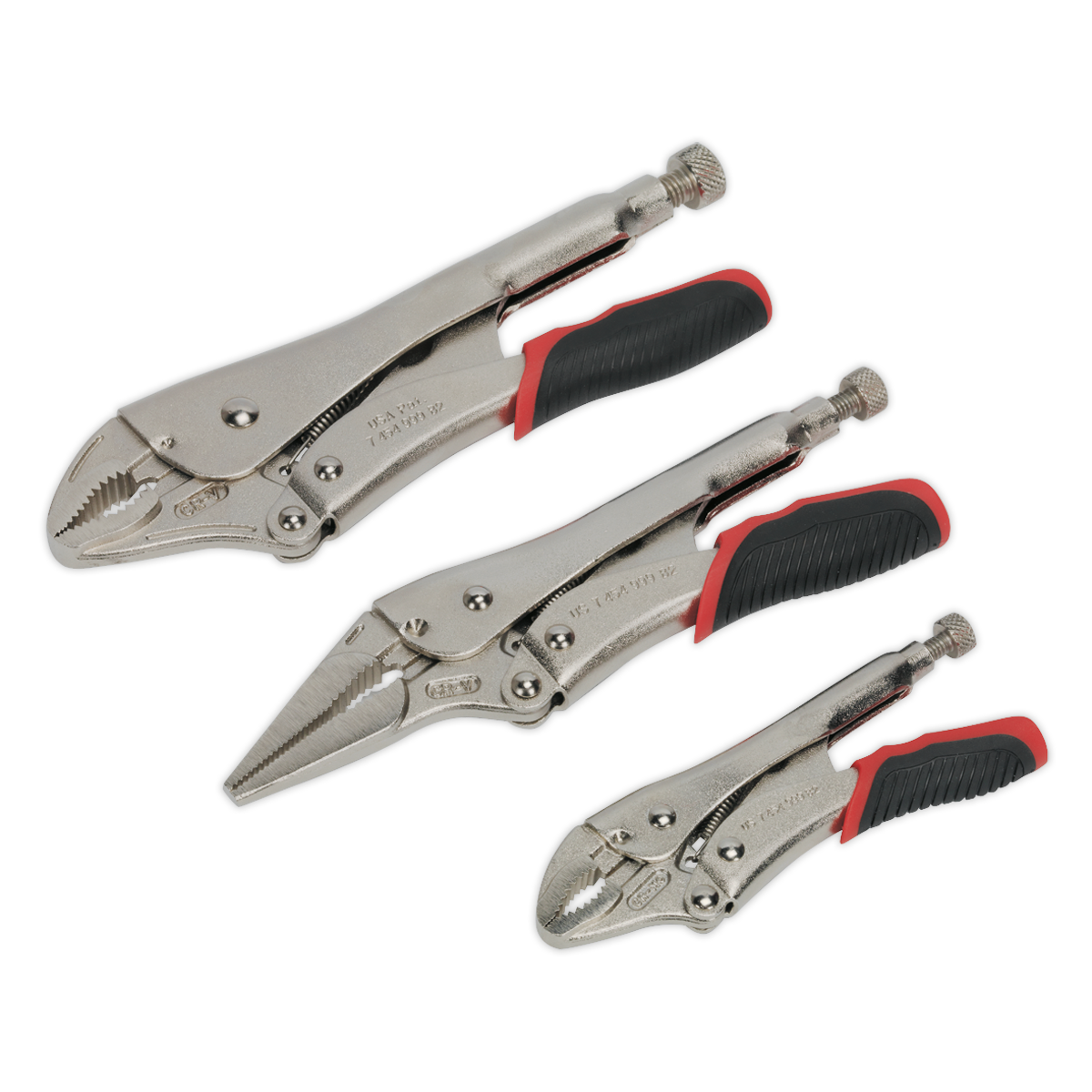 Sealey Premier AK6863 3pc Quick Release Locking Pliers Set