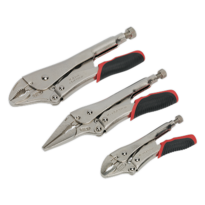 Sealey Premier AK6863 3pc Quick Release Locking Pliers Set