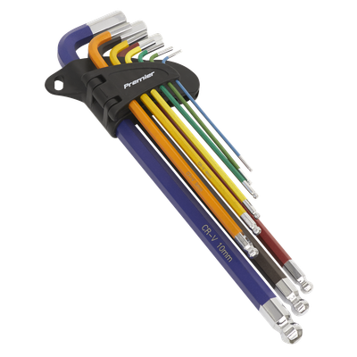 Sealey Premier AK7191 9pc Extra-Long Ball-End Hex Key Set