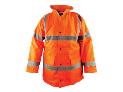 Scan SCAHVMJXXLO Hi-Vis Motorway Jacket Orange - XXL (52in)