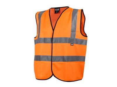 Scan SCAHVWXXXLO Hi-Vis Waistcoat Orange - XXXL (56in)