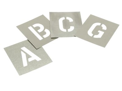 Stencils STNL2W Set of Zinc Stencils - Letters 2in Walleted