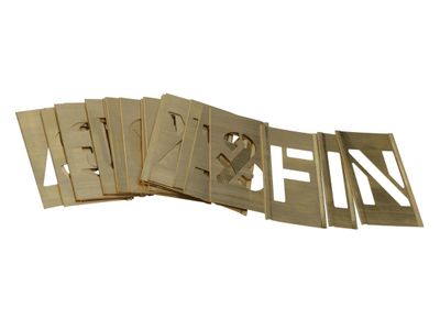 Stencils STNF1LB Set of Brass Interlocking Stencils - Figures 1in