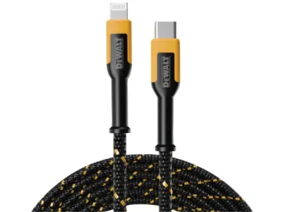 Dewalt DWT1311357 USB C to Lightning Reinforced Charging Cable 1.2m (4ft)