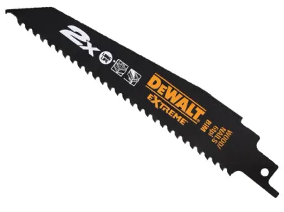 Dewalt DT2307L 2X Life Wood With Nails Recip Blade 228mm x 6 TPI 5pk