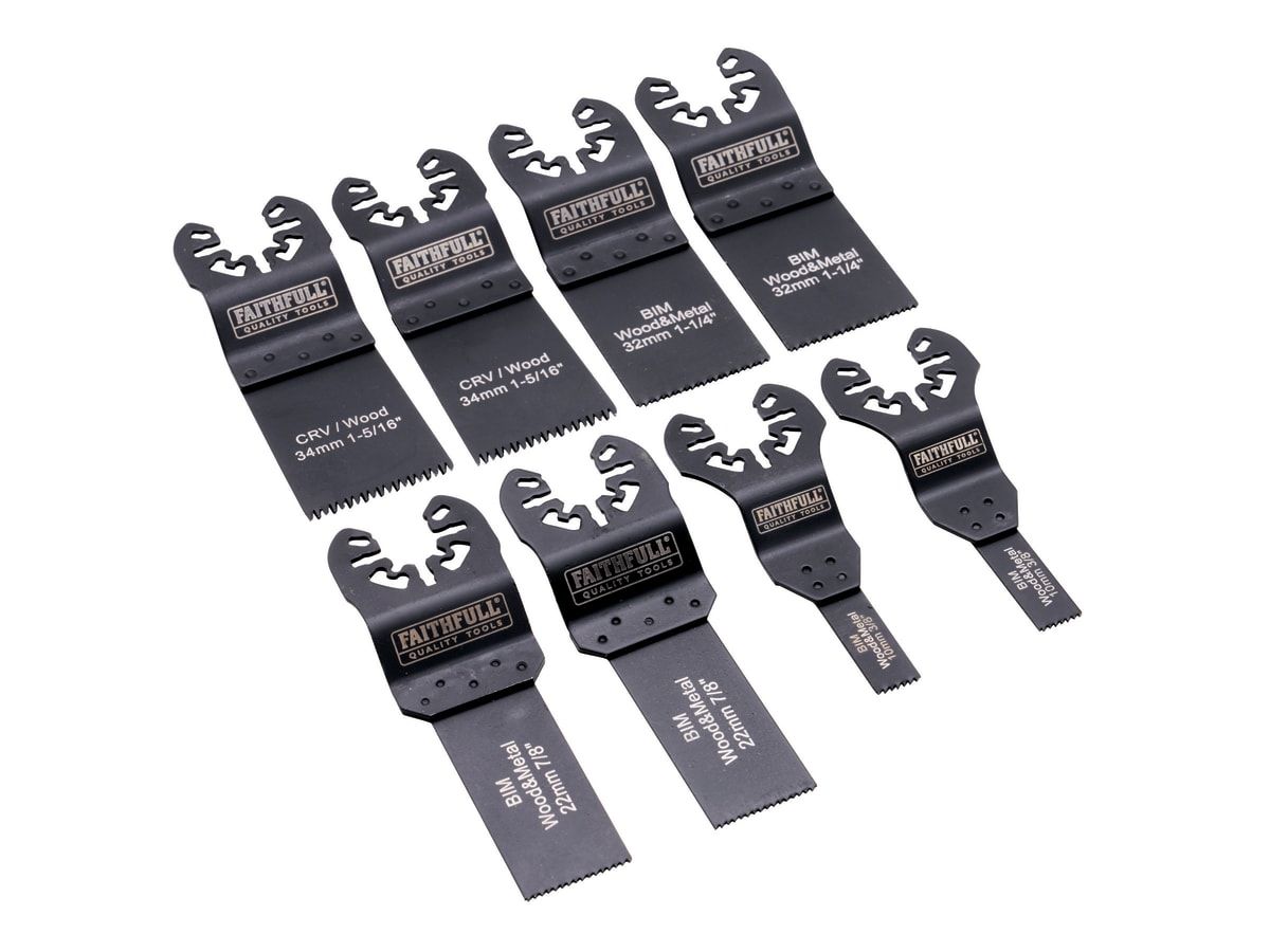 Faithfull FAIMFKIT8 8pc Multi-Tool Blade Set XMS25MULTI8