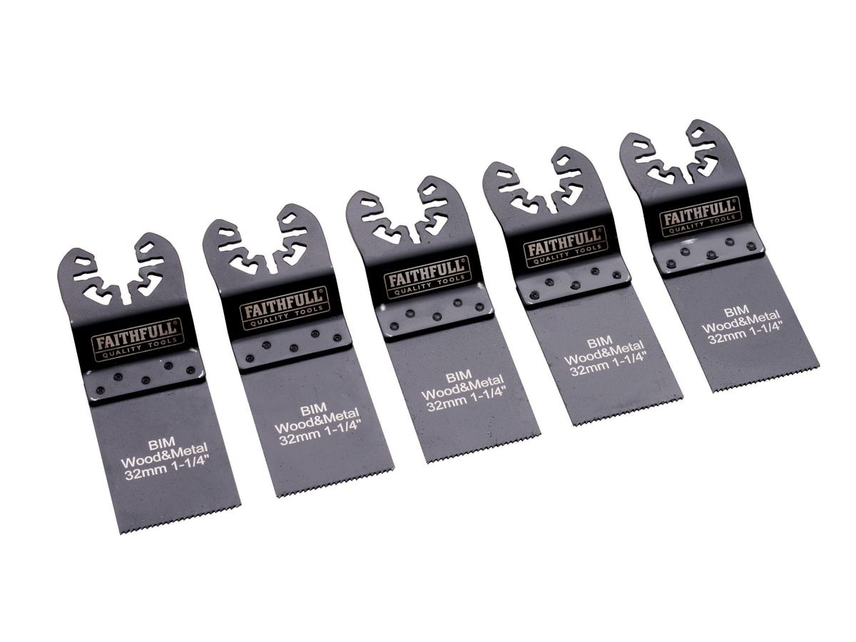 Faithfull FAIMFWM32B 5pc Multi-Tool Blade Set XMS25MULTI5