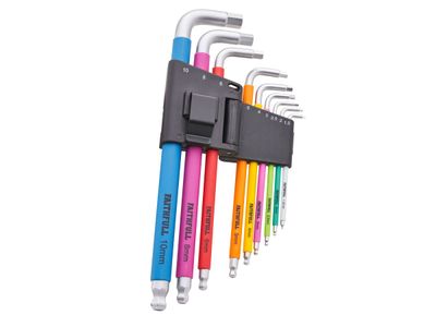 Faithfull FAIHKS9C 9pc Colour Coded Hex Key Set XMS25HEXKEY