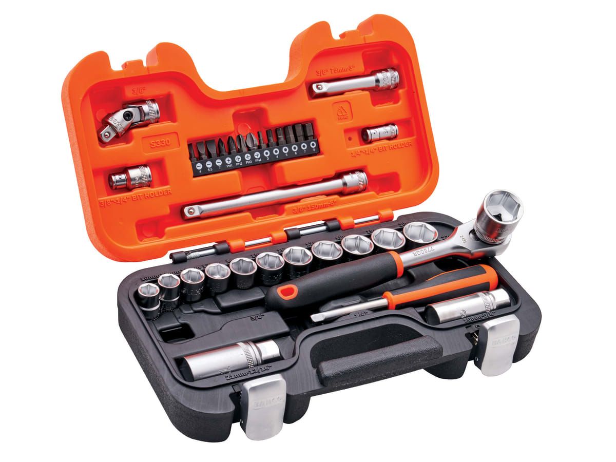 Bahco S330 34pc 3/8in Socket Set XMS25SS38