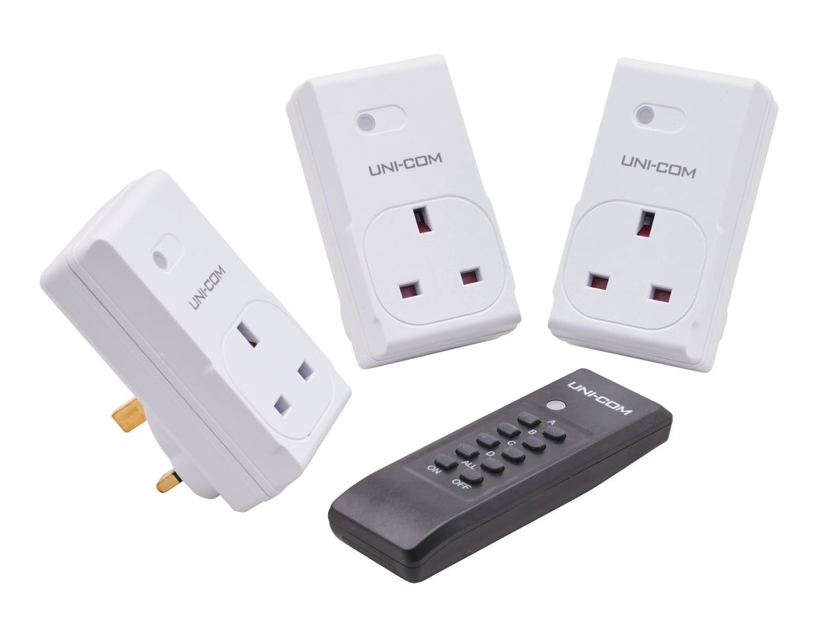 Unicom 3pc Remote Control Sockets Set XMS25SOCKETS