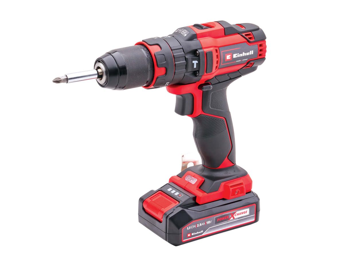 Einhell TE-CD 18/44 Li 18v Combi Drill Kit 1x 2.5ah Li-ion Battery XMS25PXCOMBI