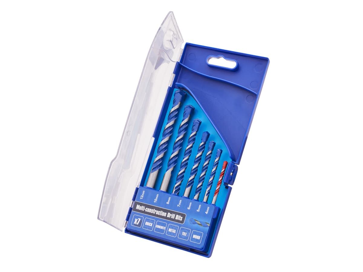 Faithfull FAIMCDSET7 7pc Multi-Construction Drill Bit Set XMS25DRILL7