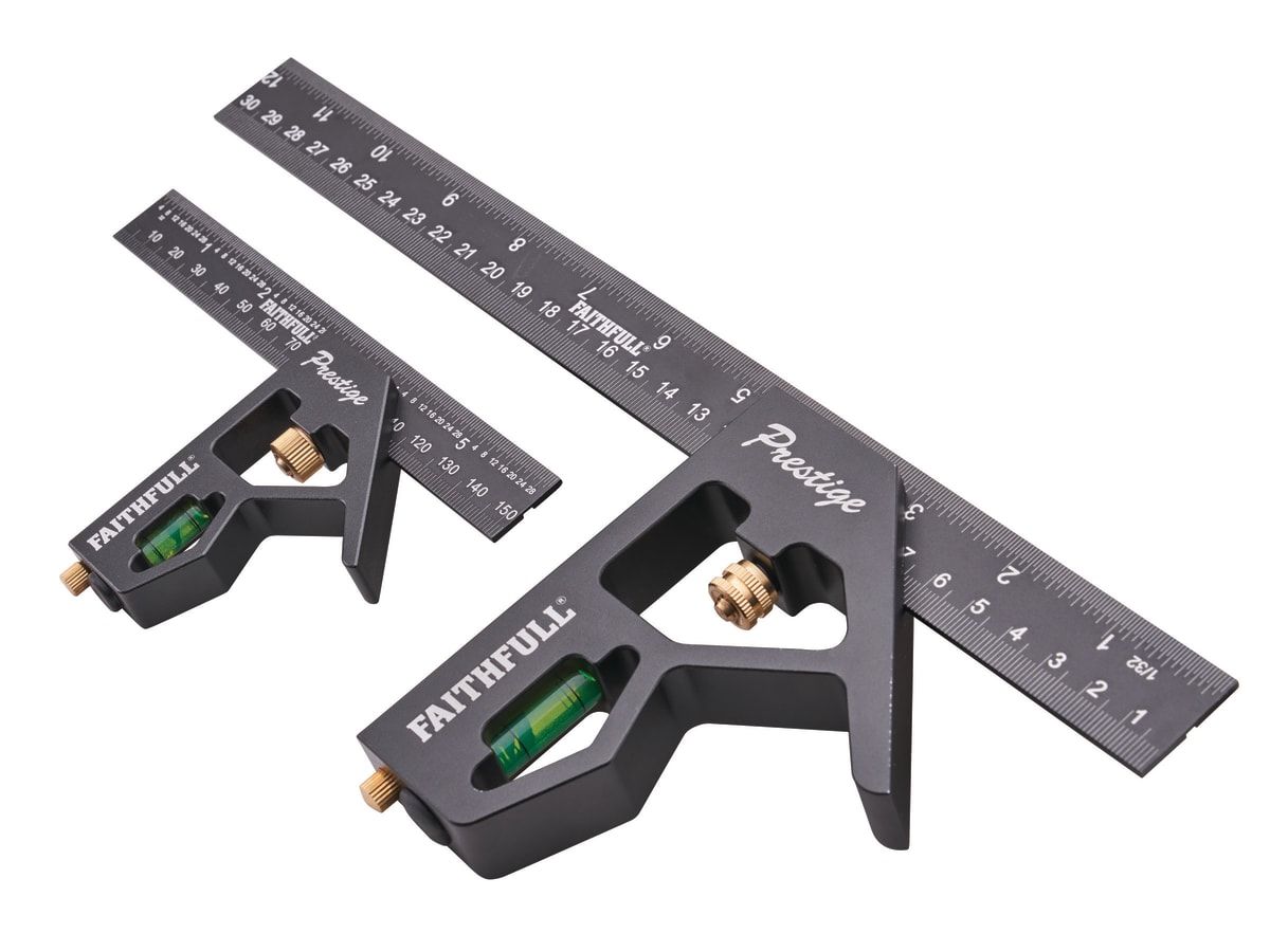 Faithfull FAICS300TCNC 150mm (6&quot;) and 300mm (12&quot;) Combi Square Set XMS25SQSET