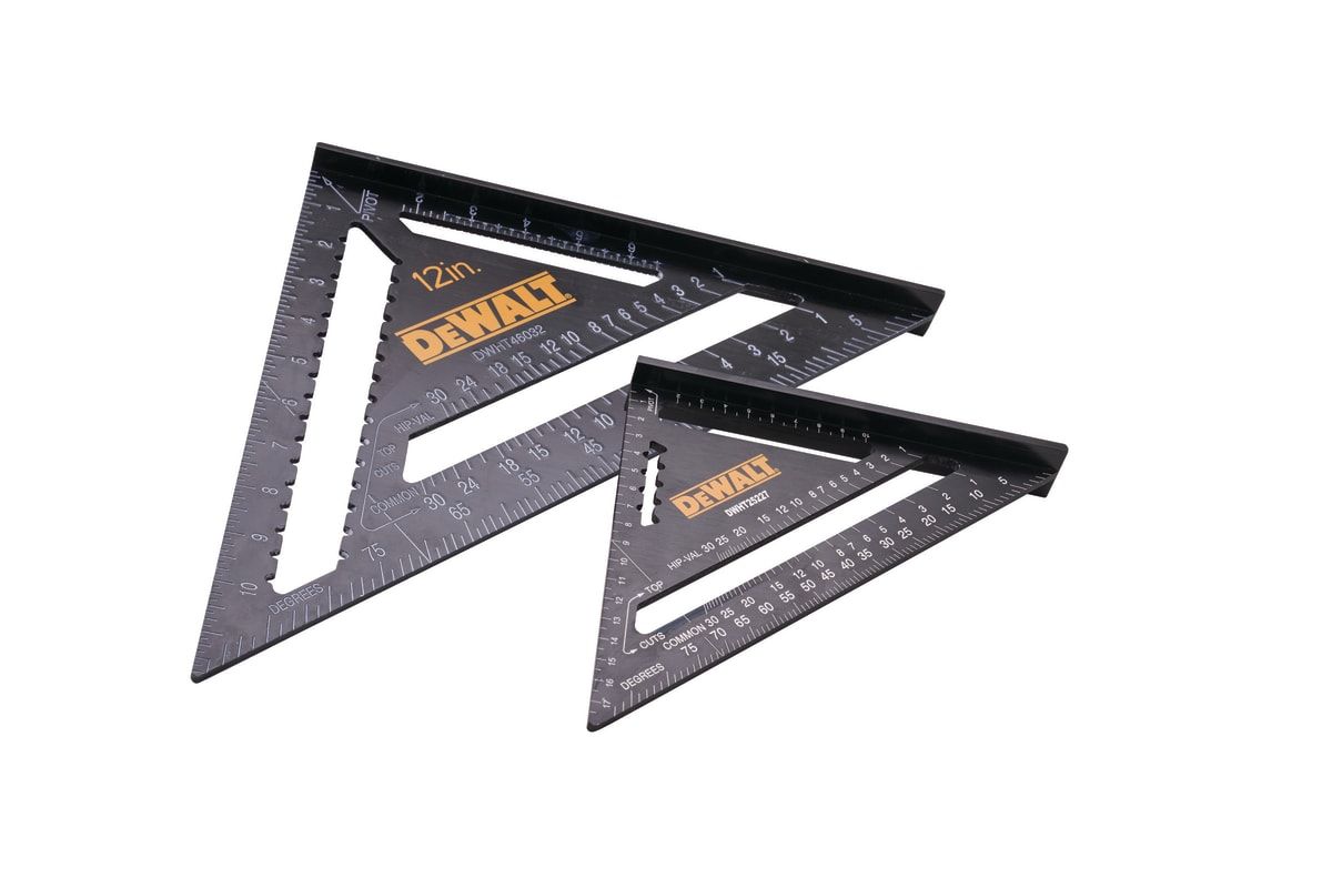 Dewalt DWHT46033-P 175mm 7&quot; and 300mm 12&quot; Rafter Square Twin Pack XMS25SQTWIN