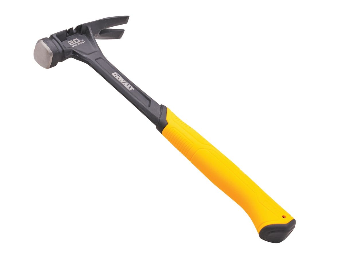 Dewalt DWHT51009-0 Claw Hammer 567g 20oz with Free 3pc Nail Punch Set XMS25DEWHAM