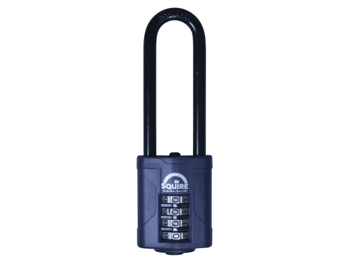 Squire HSQCP4025BX CP40/2.5 Combination Padlock 4-Wheel 40mm Extra Long Shackle 63mm Boxed