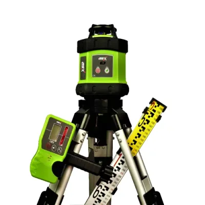 iMEX 012-E60-KIT E60 Rotary Laser Level, Receiver, Staff and Tripod Kit