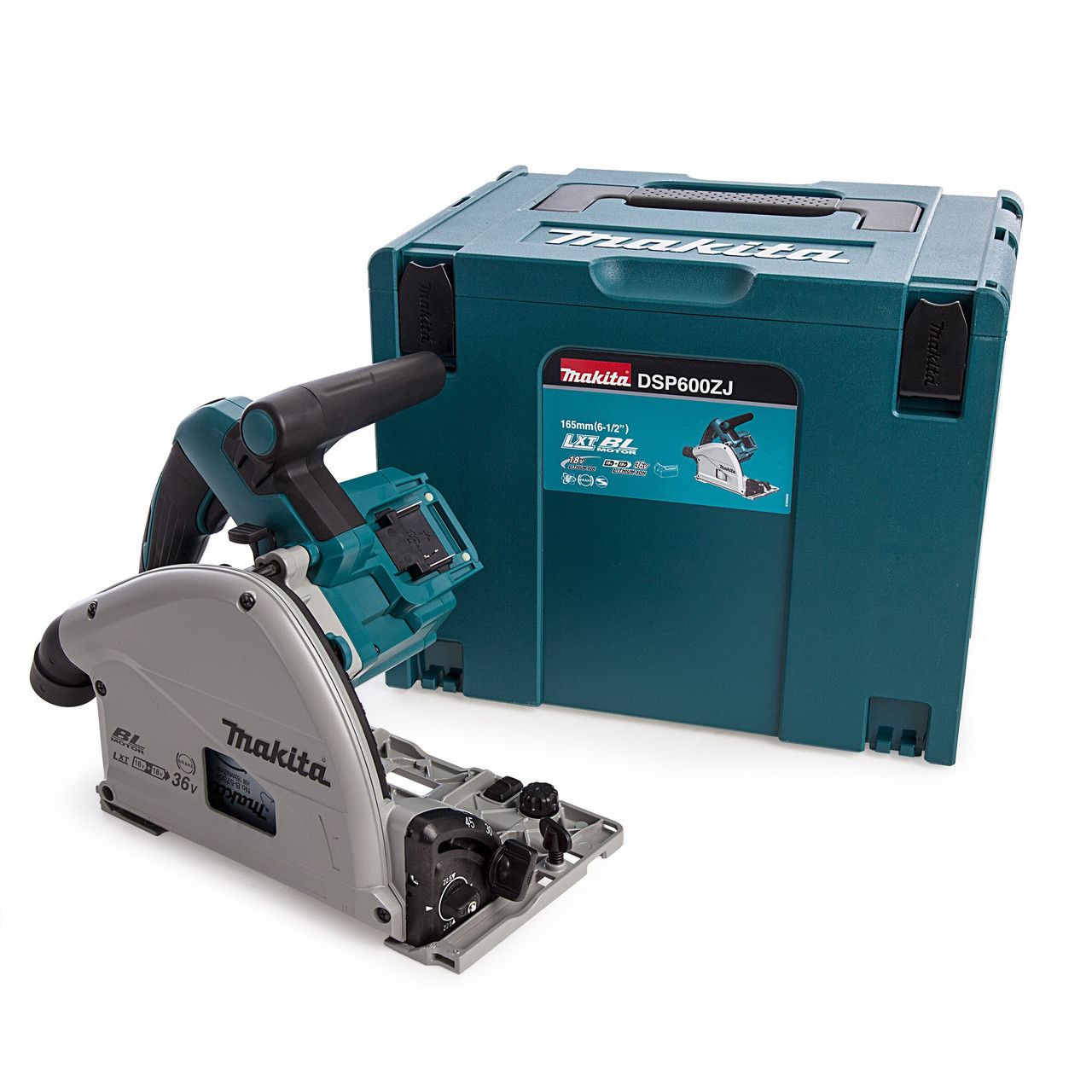 Makita DSP600ZJ 18v Twin 36v Brushless 165mm Plunge Saw Bare Unit in Makpac Case