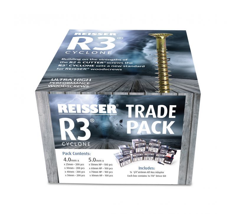 Reisser R3TRADEPACK 1,500pc R3 Cyclone TTX 4.0 5.0 Screw Trade Pack