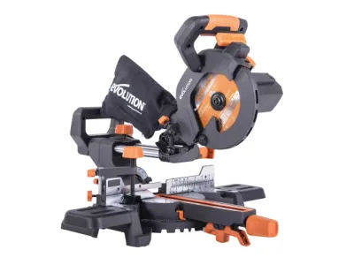 Evolution 047-0001A R185SMS+ 185mm Multi-Material Sliding Mitre Saw 1200W 240v