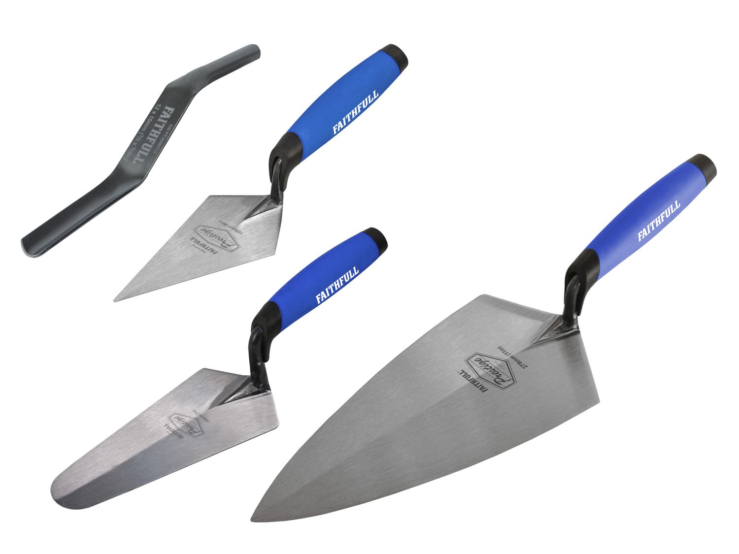 Faithfull 4pc Brick Trowel Prestige Professional Set FAIPTFSET4