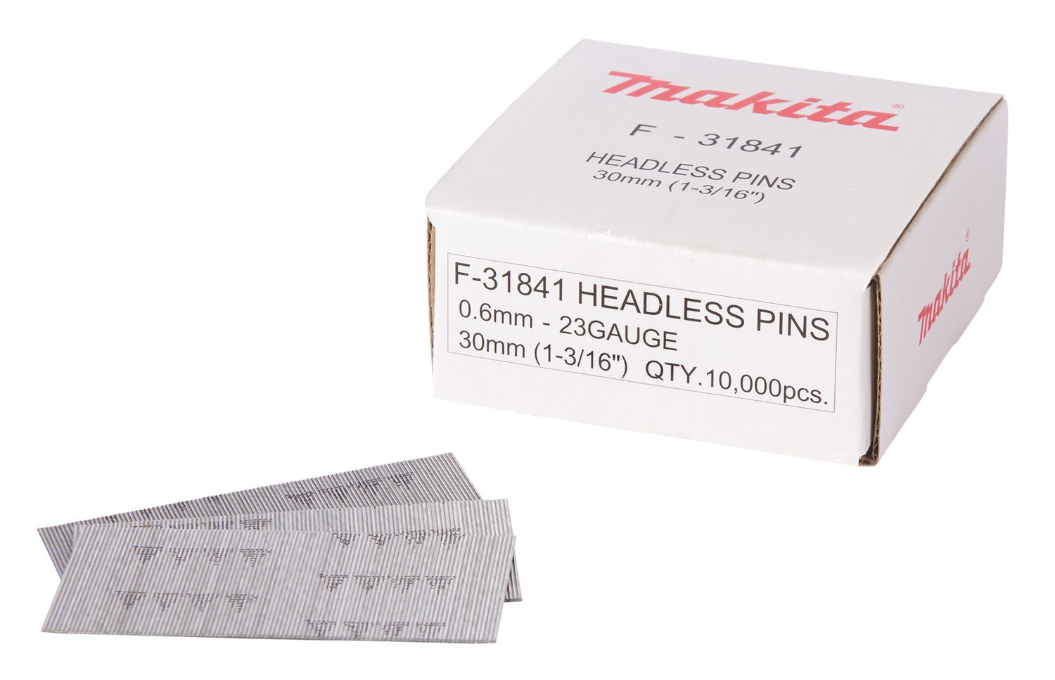 Makita F-31841 23Ga Smooth Headless Pins 30mm Box of 10,000