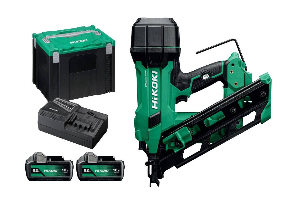 Hikoki NR1890DCAJPZ 2nd Gen 18V 2 x 5.0Ah  90mm Framing Nailer Kit